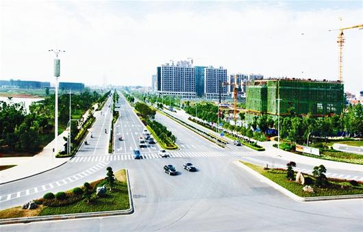 圖為:修建一新的湖北大道.